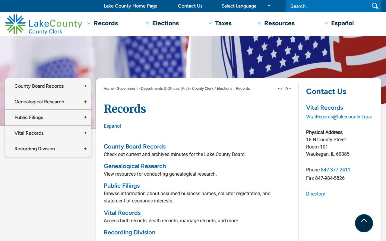 Lake County arrest records routing on the county records hub