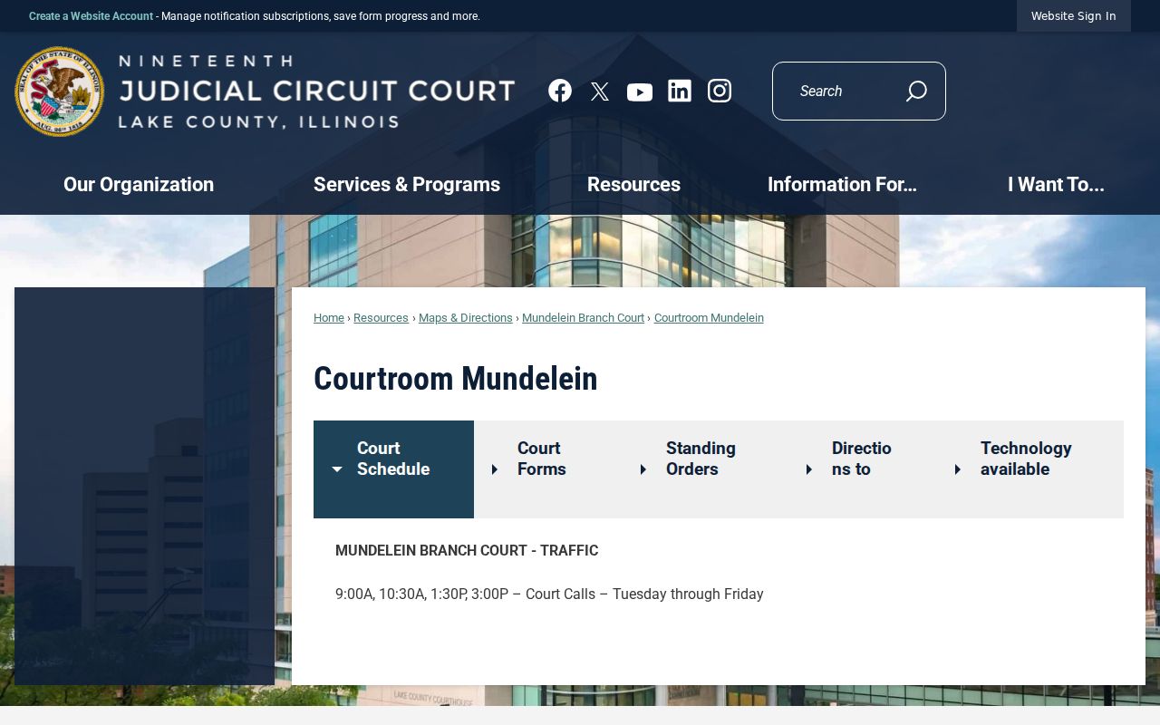 Mundelein criminal records Lake County branch court
